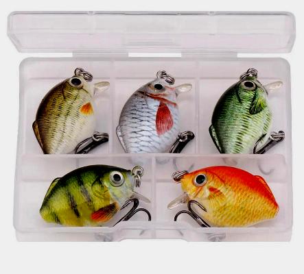 5 pc 1 1/4 inch Micro crankbait (set A)